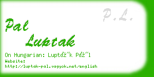 pal luptak business card